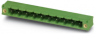 Pin header, 2 pole, pitch 7.62 mm, angled, green, 1806229