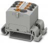 Distribution block, push-in connection, 0.2-6.0 mm², 7 pole, 32 A, 6 kV, gray, 3273724