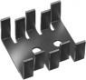 Finger shaped heatsink, 30 x 25.4 x 8 mm, 18 K/W, black anodized