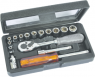 1/4 inch ratchet kit, 16 pieces, AV07031