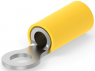Insulated ring cable lug, 1.04-2.62 mm², AWG 16 to 14, 6.73 mm, M6, yellow
