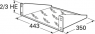 Sliding rail, (L x W x H) 443 x 350 x 44 mm, 315-810-00