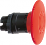Pushbutton, unlit, latching, waistband round, red, front ring black, mounting Ø 22 mm, ZB5AS864