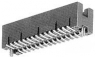 Pin header, 10 pole, pitch 1.27 mm, straight, black, 5-104655-1