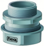 Straight hose fitting, PG21, 27 mm, polypropylene, IP54, gray, (L) 48 mm