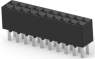 Socket header, 20 pole, pitch 2.54 mm, straight, black, 1-534998-0