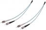 Duplex-jumper, ST to ST, 4 m, OM3, multimode 50/125 µm