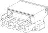 Kit of 2 removable connectors - cage clamp - for M340 power supply module