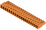 Pin header, 19 pole, pitch 5.08 mm, angled, orange, 1648480000