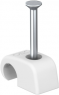 Nail clamp, max. bundle Ø 7 mm, polypropylene, pure white, (L x W x H) 14.5 x 7.2 x 7.1 mm