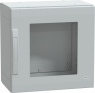 Control cabinet, (H x W x D) 500 x 500 x 320 mm, IP65, polyester, light gray, NSYPLA553TG