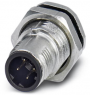 Plug, M12, 4 pole, solder pins, SPEEDCON locking, straight, 1551516