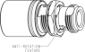 Coaxial adapter, 50 Ω, N socket to N push-on plug, straight, 082-6296