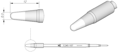 C245107 JBC Soldering tips, desoldering tips and hot air nozzles Image 2