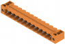 Pin header, 12 pole, pitch 5.08 mm, angled, orange, 1148940000