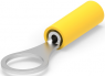 Insulated ring cable lug, 0.24 mm², AWG 24, 5 mm, yellow