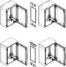 Horizontal baying kit for PLA Polyester enclosuresH1000xD320mm - coupling IP55