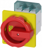 Emergency stop load-break switch, Rotary actuator, 3 pole, 63 A, 690 V, (W x H x D) 90 x 107 x 132.5 mm, front mounting, 3LD2555-0TK53