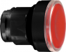 Pushbutton, illuminable, groping, waistband round, red, front ring black, mounting Ø 22 mm, ZB4BA487