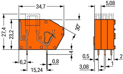 742-116 WAGO PCB Terminal Blocks Image 2