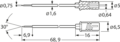 MICRO-PRUEF MPS 2 0,64 FT SW Hirschmann Test & Measurement Test Leads and Test Probes Image 2