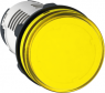 Signal light, illuminable, waistband round, yellow, mounting Ø 22 mm, XB7EV05BP