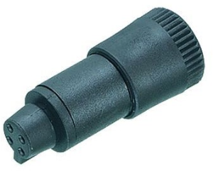 Jack, 3 pole, solder connection, snap-in, straight, 09 9748 71 03