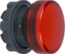 Signal light, illuminable, waistband round, red, front ring black, mounting Ø 22 mm, ZB5AV04