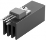 Extruded heatsink, 30 x 13.5 x 15.24 mm, 14.3 K/W, black anodized