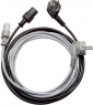 Device connection line, Europe, german schuko-style plug, angled on C13 jack, straight, H05VV-F3G1.0mm², gray, 2.5 m