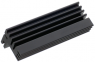 Extruded heatsink, 50 x 30 x 28 mm, 9.1 to 4.9 K/W, black anodized