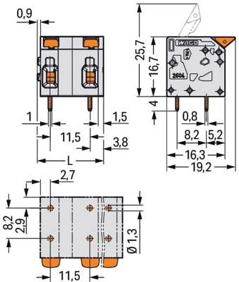 2604-1510 WAGO PCB Terminal Blocks Image 2