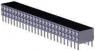 Socket header, 50 pole, pitch 2.54 mm, angled, black, 535512-7