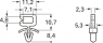 Mounting base, max. bundle Ø 4.8 mm, polyamide, natural, (L x H) 11.18 x 19.1 mm