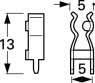 Fuse holder clip, 5 x 20 mm, PCB mounting, 1056B.68