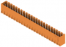 Pin header, 23 pole, pitch 3.5 mm, straight, orange, 1621850000