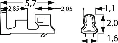 SEH-001T-P0.6 JST Crimp Contacts Image 2