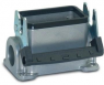 Bulkhead housing, size HB10, aluminum alloy, 2 x PG16, angled, longitudinal bow locking, IP65, 10035900