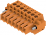 Socket header, 7 pole, pitch 3.5 mm, straight, orange, 1606690000