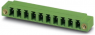 Pin header, 10 pole, pitch 5.08 mm, angled, green, 1847547