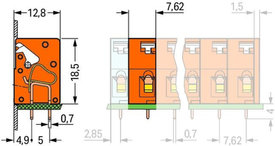 741-912 WAGO PCB Terminal Blocks Image 2