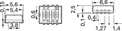 CHS-04MA Nidec Copal Slide Switches and Coding Switches