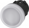 Indicator light, 22 mm, round, plastic, white, lens, smooth