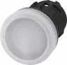 Indicator light, illuminable, waistband round, white, mounting Ø 22.3 mm, 3SU1001-6AA60-0AA0