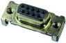 D-Sub socket, 9 pole, standard, equipped, straight, solder pin, 09551556611741