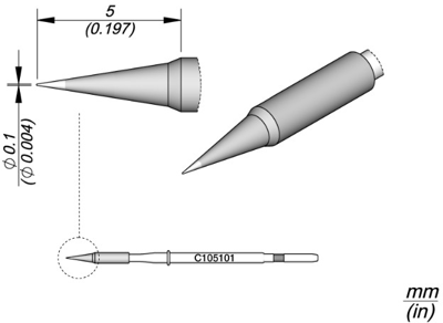 C105101 JBC Soldering tips, desoldering tips and hot air nozzles