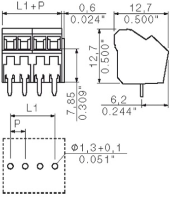 1845280000 Weidmüller PCB Terminal Blocks Image 3