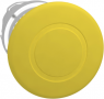 Pushbutton, unlit, latching, waistband round, yellow, front ring silver, mounting Ø 22 mm, ZB4BT5