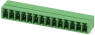 Pin header, 14 pole, pitch 3.5 mm, angled, green, 1844333