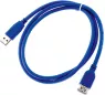 USB 3.0 adapter cable, USB plug type A to USB socket type A, 1 m, blue